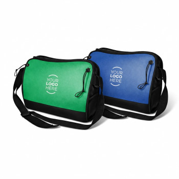 Borse personalizzate con logo - Cartella portadocumenti personalizzabile in pvc con chiusura a zip e tracolla