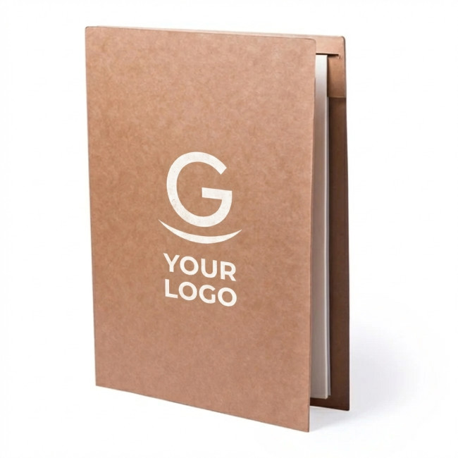 Cartellina in cartoncino personalizzabile con penna e blocco note