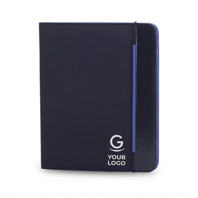 Cartellina personalizzabile bicolore in microfibra con blocco note estraibile