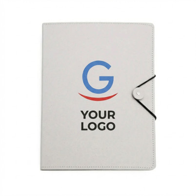 Cartellina personalizzabile in cartone riciclato con chiusura elastica