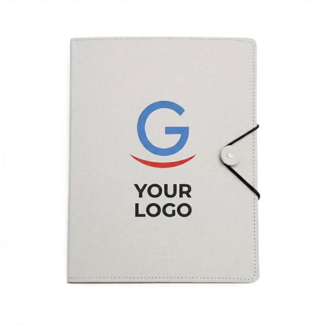 Cartellina personalizzabile in cartone riciclato con chiusura elastica