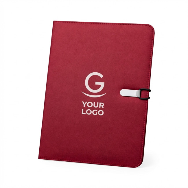 Cartellina personalizzabile microfibra con blocco e tasche colorata