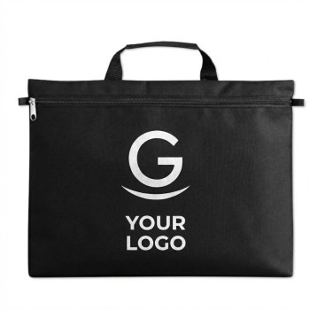 Cartellina portadocumenti personalizzabile in poliestere 600D resistente 37x27 cm