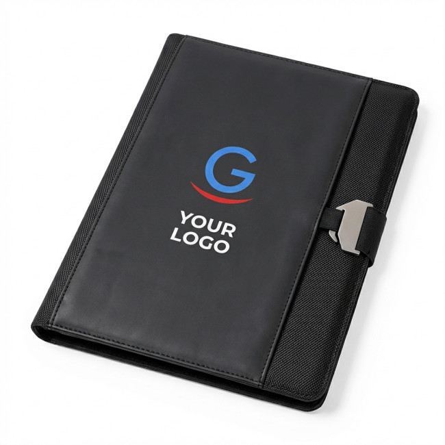 Cartellina portadocumenti tecnologica in similpelle con block notes