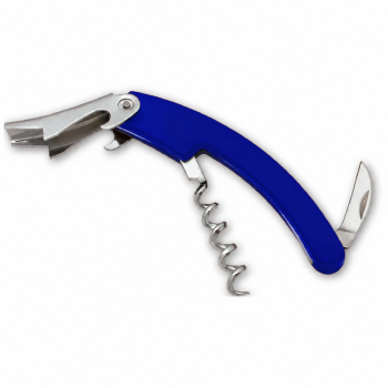 Cavatappi personalizzati con logo - Cavatappi 3 in 1 personalizzabile metallo opaco con coltellino apribottiglie levacapsule
