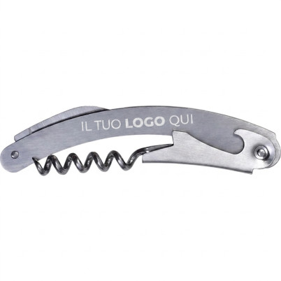 Cavatappi da cameriere in acciaio inox Dana con leva ergonomica