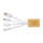 Set cavo per la ricarica 3 in 1 personalizzabile Impression in bamboo