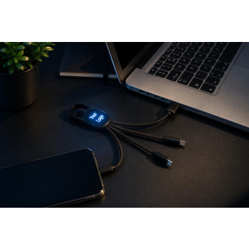 Cavi ricarica smartphone personalizzati con logo - Cavo di ricarica Idris | 4 in 1