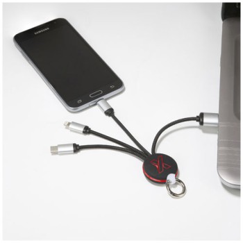 Gadget per smartphone personalizzato con logo - Cavo luminoso SCX.design C16 rotondo