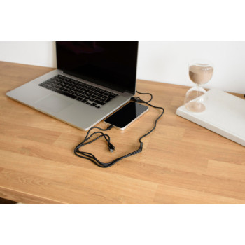 Cavi ricarica smartphone personalizzati con logo - Cavo per la ricarica in nylon Sable