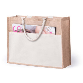 Borse shopper juta personalizzate con logo - Cekon