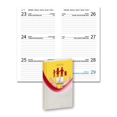 Agenda personalizzata con logo - CERALUX-Agenda tascabile 8,2x14,8 cm