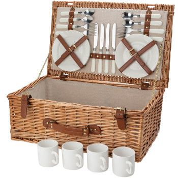 Gadget estivi personalizzati con logo - Cestino da picnic per 4 persone Levin