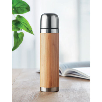 Thermos personalizzato - CHAN BAMBOO - Thermos rivestito in bamboo