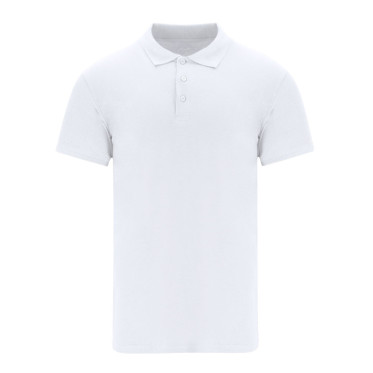 Polo a maniche corte personalizzabile con patta e coprisutura rinforzato