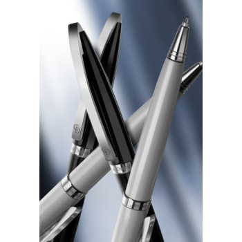 Penna di lusso elegante di qualità personalizzata con logo - Charles Dickens®, penna a sfera in metallo Jemma