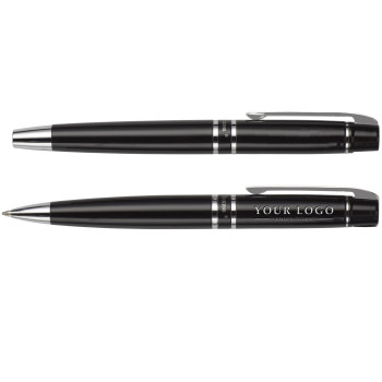 Penna di lusso elegante di qualità personalizzata con logo - Charles Dickens®, set scrittura in metallo Santana