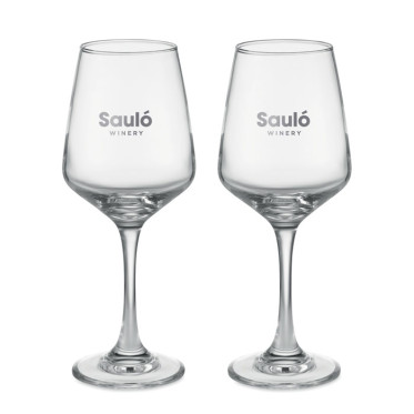 Set di bicchieri da vino personalizzabili capacità 400 ml design ergonomico
