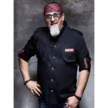 Abbigliamento da lavoro personalizzato con logo - Chef Jacket Raw-Draft ROCK CHEF®-Stage2