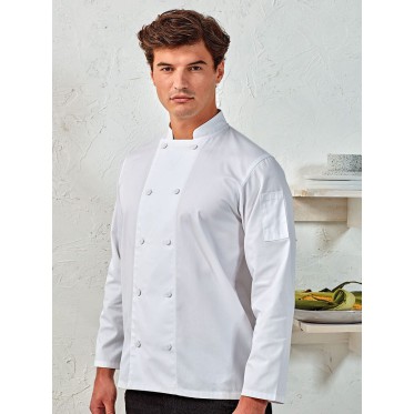 Abbigliamento ristorazione personalizzato con logo - Chef's LS Coolchecker Jacket With Mesh Back Panel ack Panel