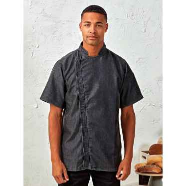 Abbigliamento ristorazione personalizzato con logo - Chef's Zip-Close Short Sleeve Jacket
