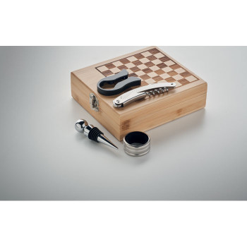 CHESSET - Set da vino con scacchiera