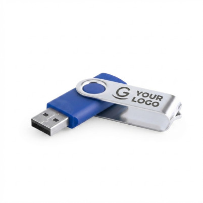Chiavetta USB 16 GB con Meccanismo Girevole e Clip in Metallo