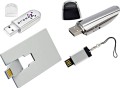 Chiavetta usb 1GB in colore nero e argento a forma di carta di credito. Confezione cartoncino bianco.