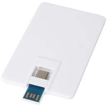 Chiavetta usb personalizzata con logo - Chiavetta USB 3.0 da 64 GB con porta Tipo-C e USB-A Duo slim