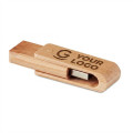 Chiavetta USB personalizzabile bamboo 16GB con tappo girevole protettivo