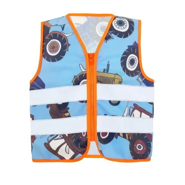 Gilet sicurezza bambini personalizzabile Korntex con riflettenti mezzi da cantiere