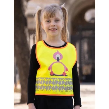 Children’s Safety Vest Funtastic Wildlife personalizzabile Korntex alta visibilità