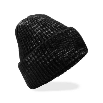 Chunky Knitted Patch Beanie