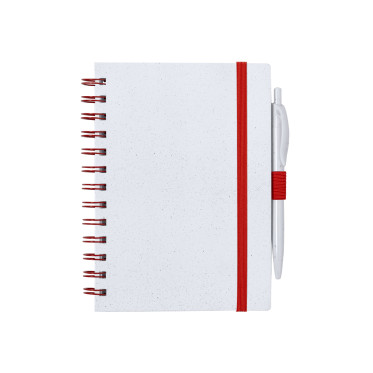 Taccuino personalizzabile ad anelli con penna e copertina rigida colorata