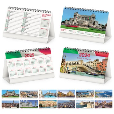 Calendari da tavolo personalizzati con logo - CITTA' D'ITALIA