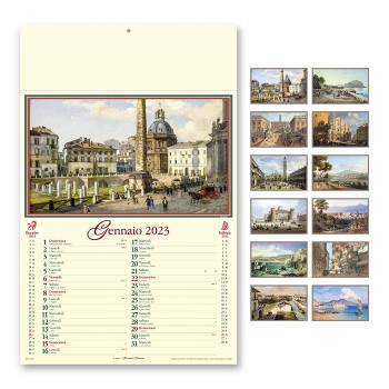 Calendari illustrati personalizzati con logo - CITTA' D'ITALIA