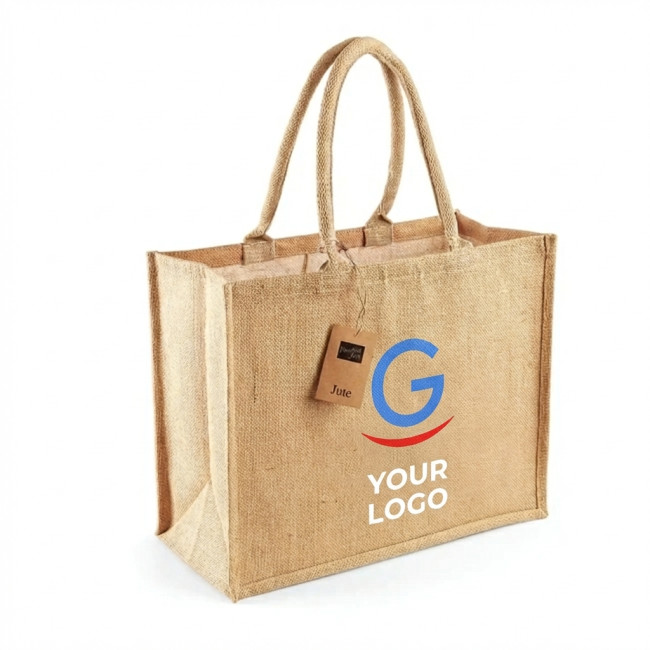Shopper juta personalizzate con logo - Classic Jute Shopper personalizzabile Westford Mill capacità 21 litri
