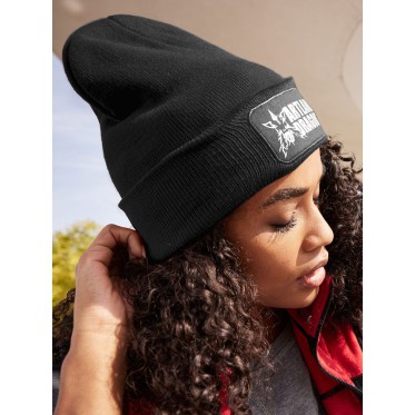 Classic Knitted Beanie With Patch