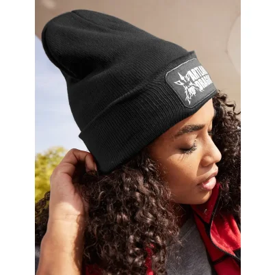 Classic Knitted Beanie With Patch