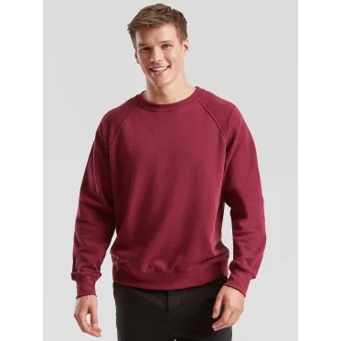 Felpa personalizzabile Fruit of the Loom maniche raglan cotone