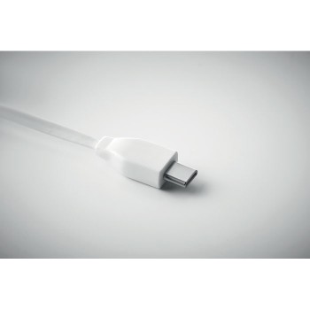 Cavi ricarica smartphone personalizzati con logo - CLAUER - Cavo 3 in 1 in bamboo