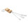 Portachiavi personalizzato in bamboo con supporto e cavo 2-in-1 Type-C/Type-A