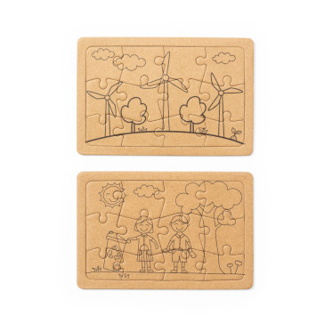 Puzzle personalizzati natura due set in cartone riciclato confezione kraft