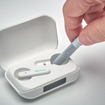 Penna personalizzata con logo  - CLEANPEN - Penna stilo TWS set di pulizia