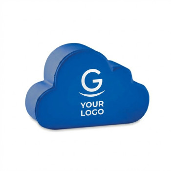 Gadget antistress personalizzati con logo - Cloudy Antistress personalizzabile a nuvola in poliuretano PU ergonomico