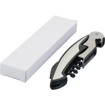 Apribottiglie personalizzati con logo - Coltello da sommelier Rosaura | Inox | Cavatappi a 5 anelli