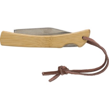 Gadget ecologico ecosostenibile personalizzato - regalo aziendale - Coltello pieghevole in acciaio inox e bambù Beckett