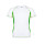 T-shirt tecnica personalizzabile bianca con cuciture colorate