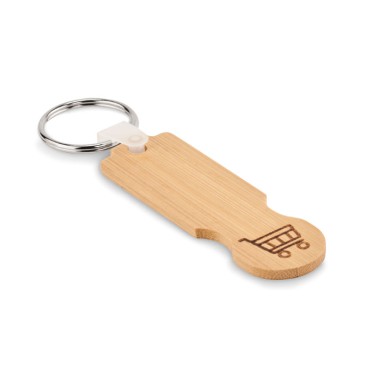 Portachiavi personalizzato con logo - gadget portachiavi aziendale - COMPRAS - Portachiavi in bamboo