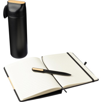 set regalo personalizzati con logo - Confezione regalo in cartone nero Kurt Original